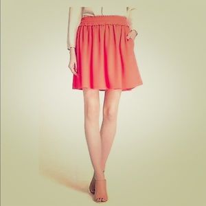 Kate Spade Crepe Gathered Skirt (XS) Hot Pink
